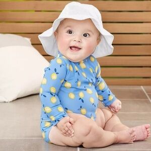 Carter's Just One You Baby Girls 2 Piece Lemon Rash Guard Set